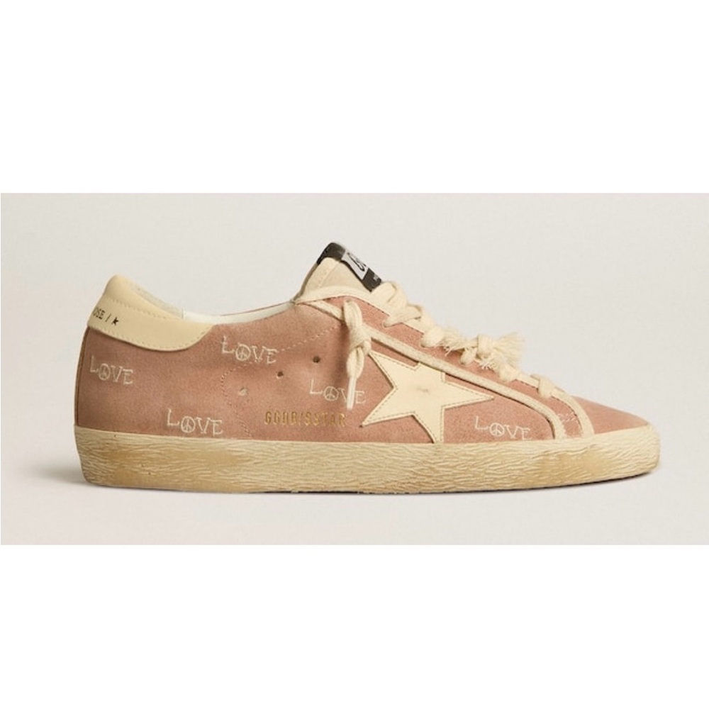 Golden Goose Pink Sneakers with Star Detail